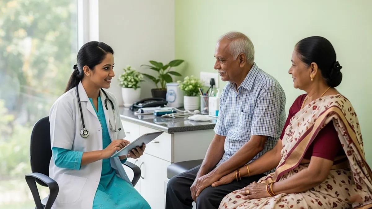 Older Indian man experiencing knee joint pain, a common symptom of arthritis