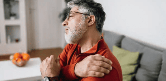 Man in muscle pain 